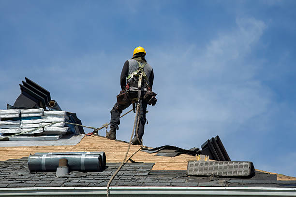 Professional Storm Damage Roof Repair technician working in South Hill, VA